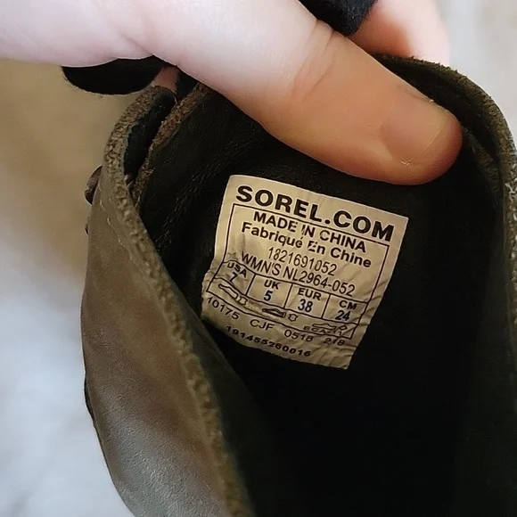 Sorel Sleep After Hour Lace Up Gray Leather Boots US7 - Picture 5 of 7